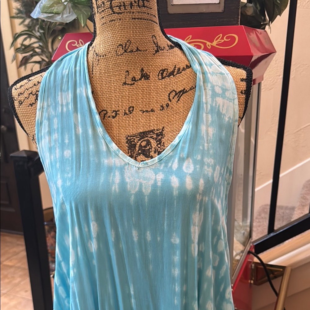 Spirit Blue and Green Tie-Dye Maxi Dress - Picture 2 of 7